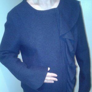 Cool Navy Blue Alpaca and Wool jacket big beauty, fits like a 12 to 14